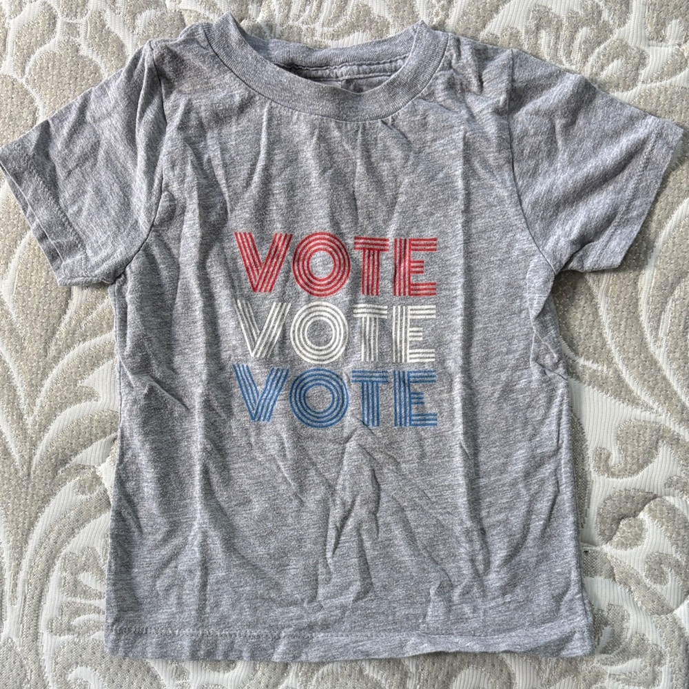 Kids Gray Vote Graphic T-Shirt